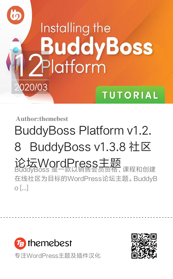 BuddyBoss Platform v1.2.8 + BuddyBoss v1.3.8 社区论坛WordPress主题
